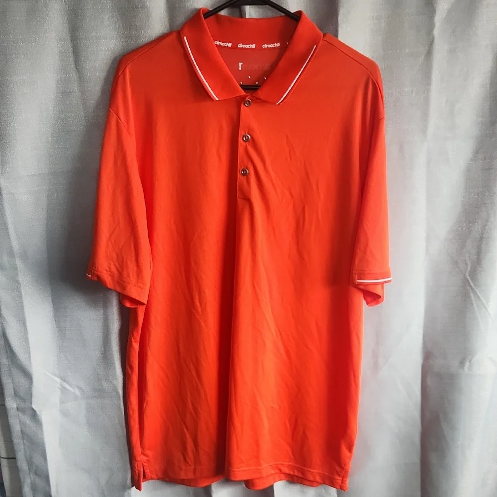 adidas Vibrant Orange Polo Shirt